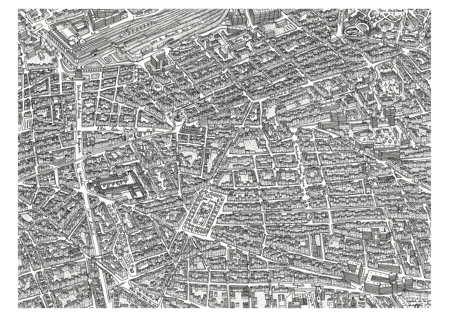 La Plaine, Marseille (format A3)