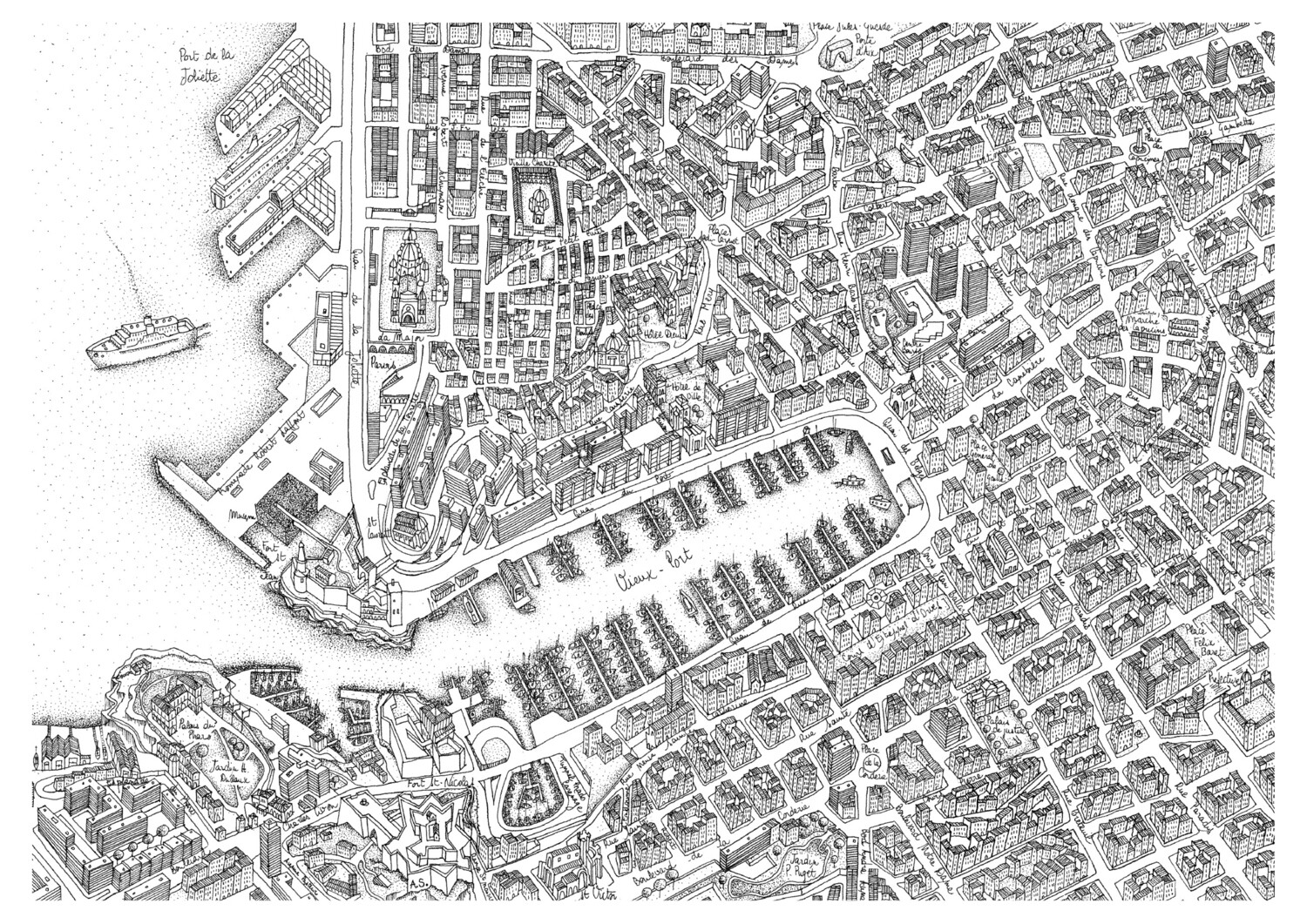 Le Vieux-Port - Affichette (format A4)