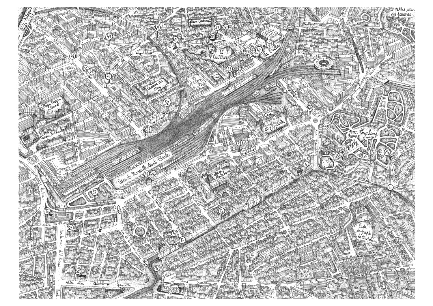 La Gare Saint-Charles - Affichette (format A4)