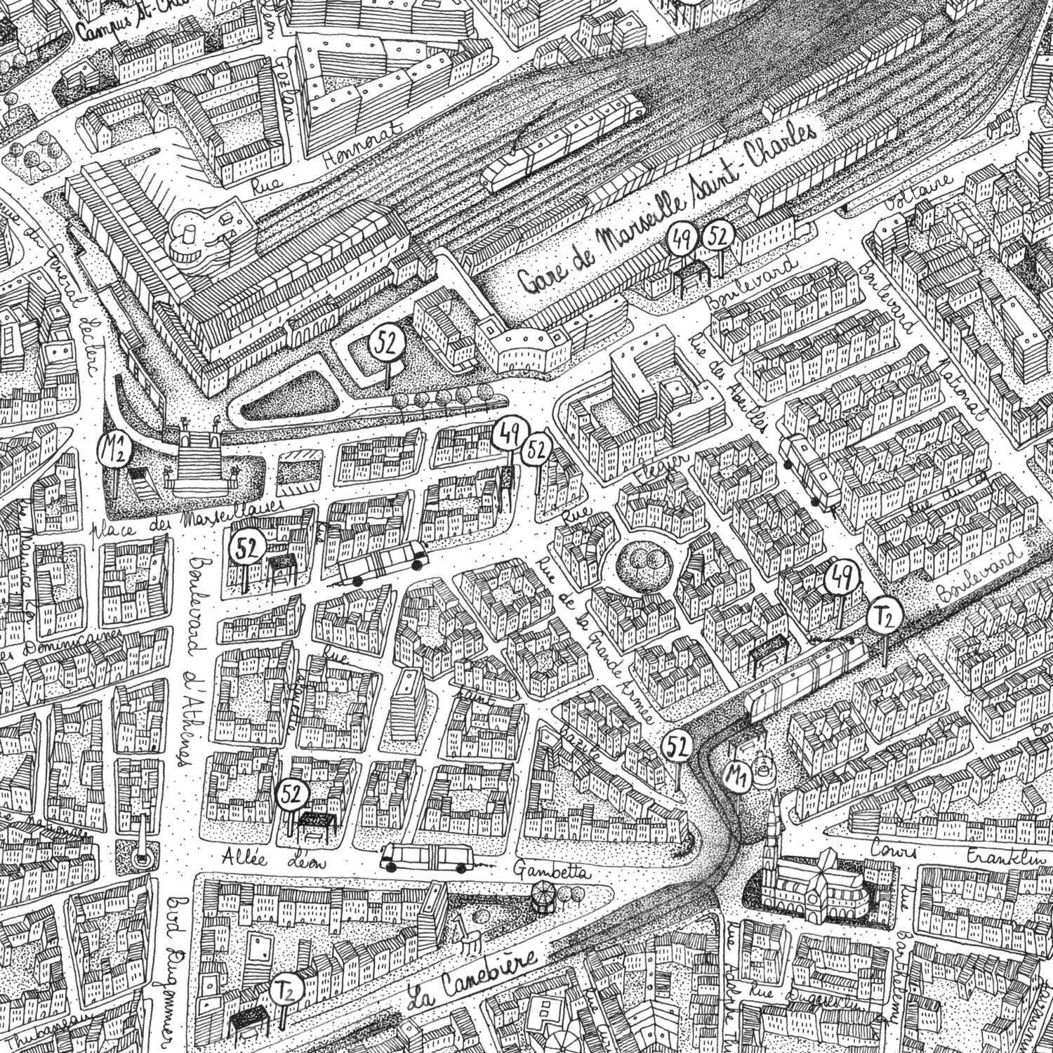 La Gare Saint-Charles - Affichette (format A4)