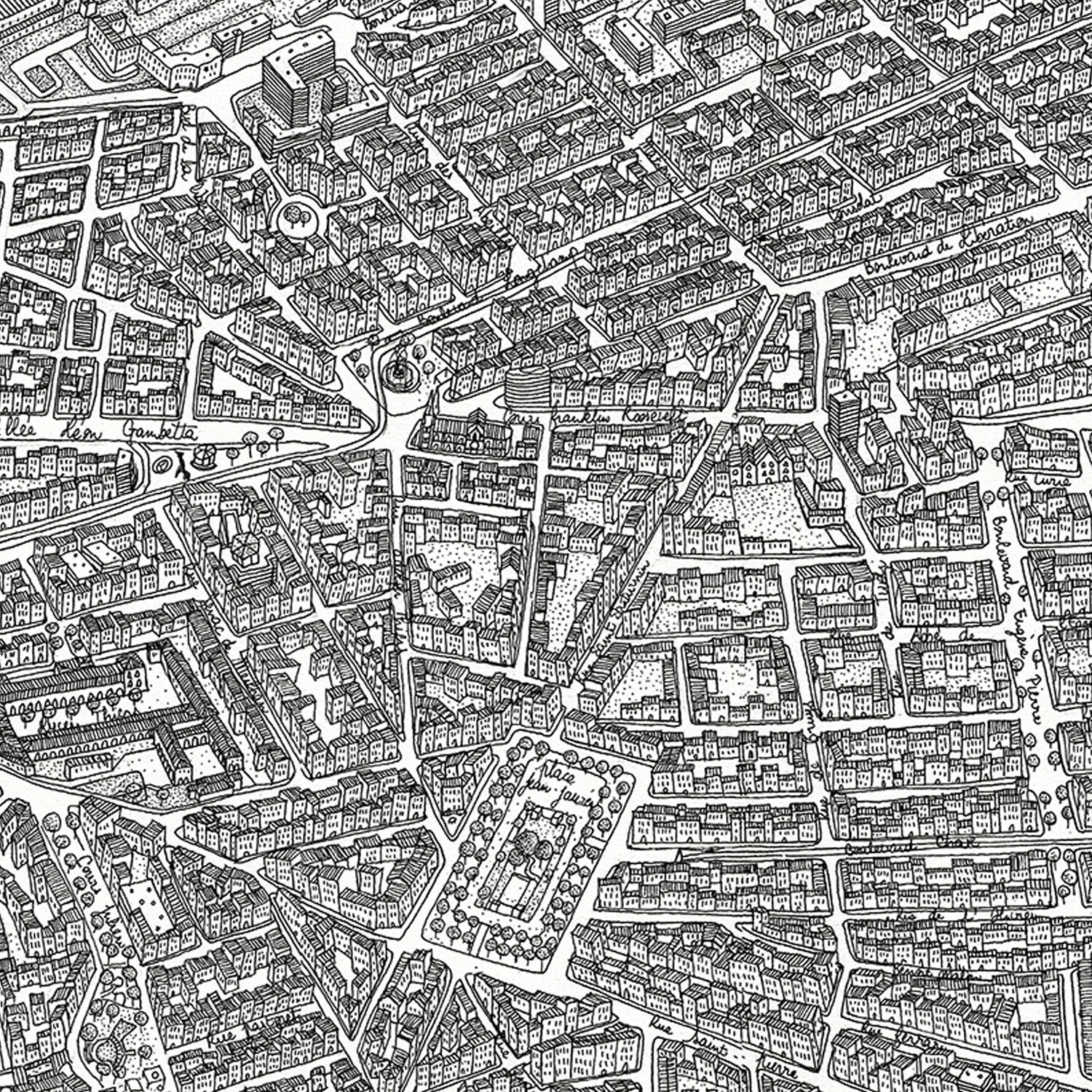 La Plaine, Marseille (format A3)