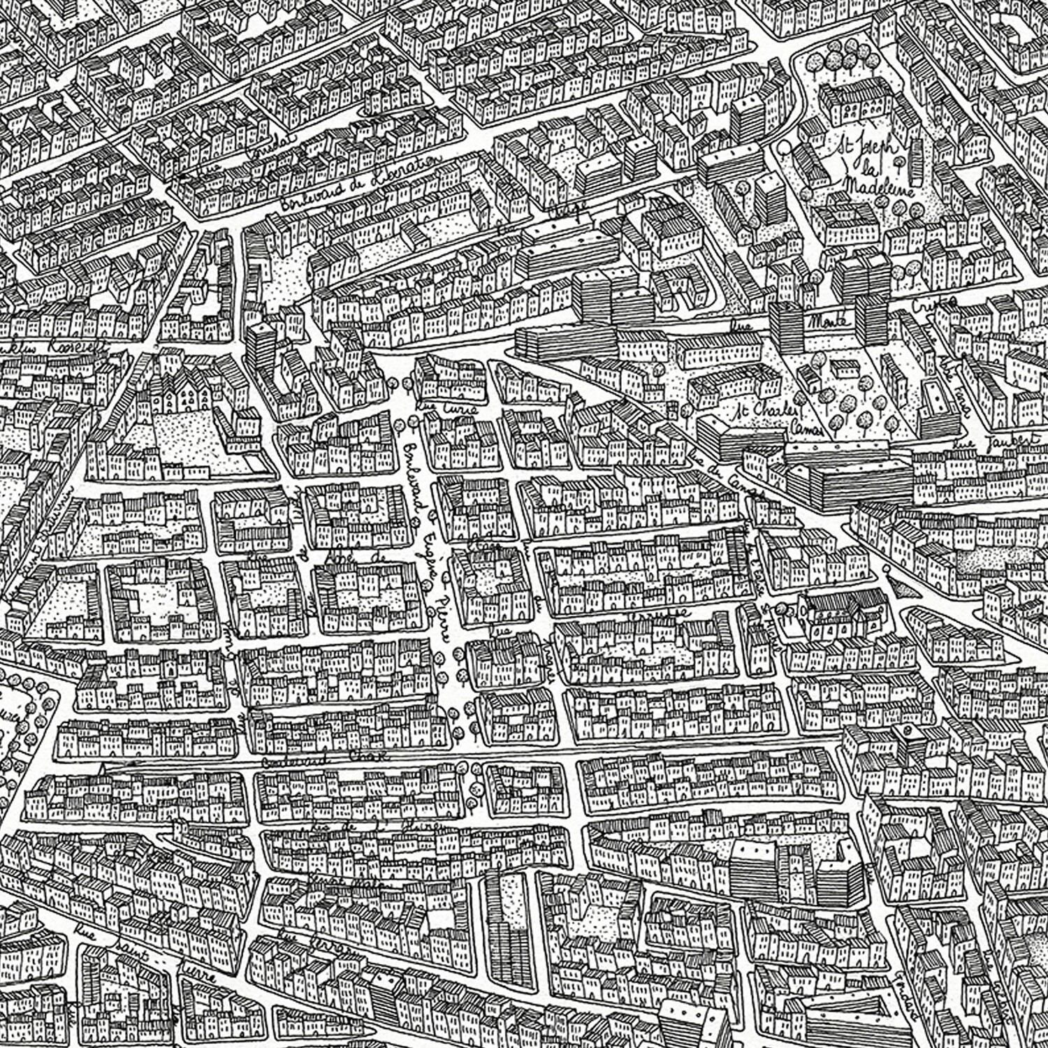 La Plaine, Marseille (format A3)