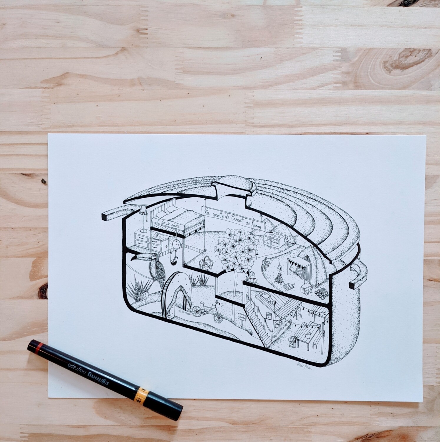 Commandes personnalisées - &quot;Portraits dessinés de Mme Pea&quot;