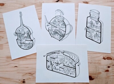 Commandes personnalisées - &quot;Portraits dessinés de Mme Pea&quot;