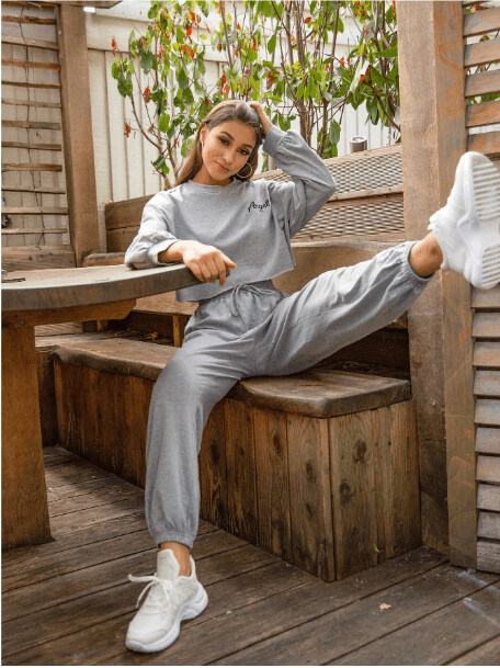 Tracksuit set with embroidery
