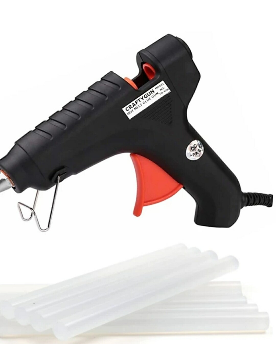 Craftgun glue gun Black 40 watt red trigger (11MM 6 Glue sticks) Standard Temperature corded glue gum (11MM)