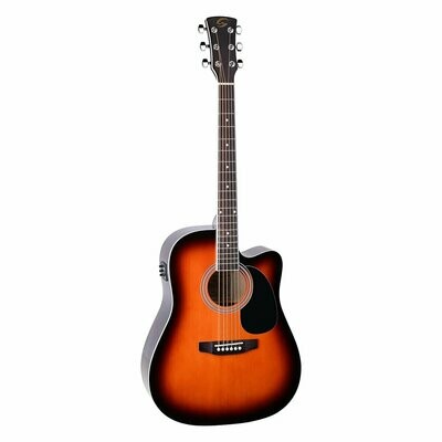 YELLOWSTONE-DNCE-SB
Dreadnought cutaway acoustic guitar with spruce top and preamp