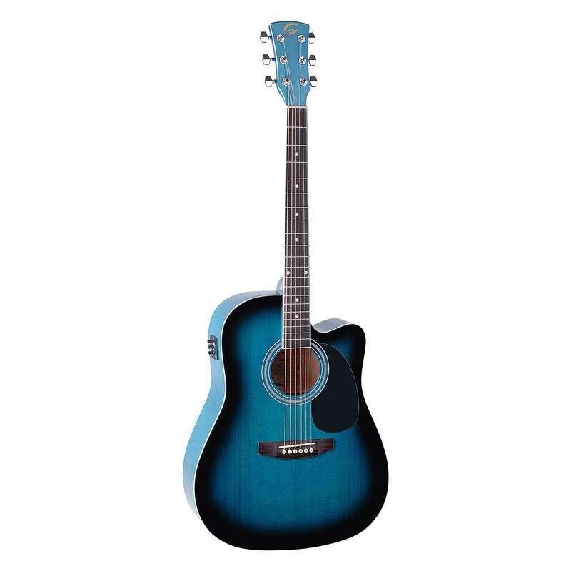 YELLOWSTONE-DNCE-BLS
Dreadnought cutaway acoustic guitar with spruce top and preamp