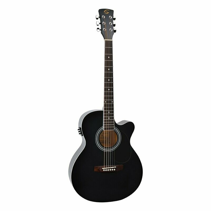 YELLOWSTONE-MJCE-BK
Mini jumbo cutaway acoustic guitar with spruce top and preamp
