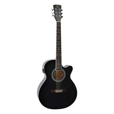 YELLOWSTONE-MJCE-BK
Mini jumbo cutaway acoustic guitar with spruce top and preamp