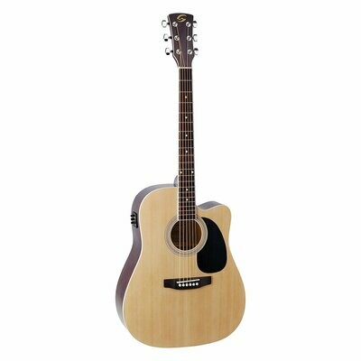 YELLOWSTONE-DNCE-NT
Dreadnought cutaway acoustic guitar with spruce top and preamp