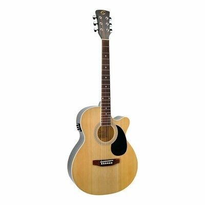 YELLOWSTONE-MJCE-NT
Mini jumbo cutaway acoustic guitar with spruce top and preamp