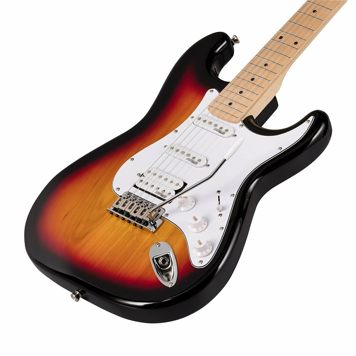 RIDER-PRO-MSH 3TS
Double cutaway electric guitar with 2 single coils + splittable humbucker and self-locking tuners (Wilkinson equipped, maple fretboard)