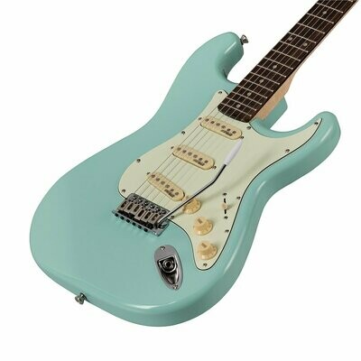RIDER-RETRO-R FG
Double cutaway electric guitar with 3 single coils and vintage tuners (Wilkinson equipped, eco-rosewood fretboard)