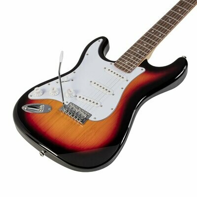 RIDER-STD-SLH 3TS
Left handed double cutaway electric guitar with 3 single coils