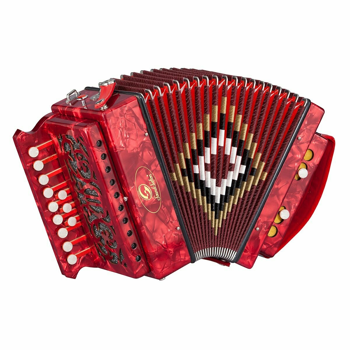 SAC-1202C-RD
C diatonic celluloid accordion