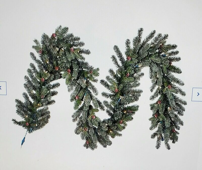 Indoor Pre-Lit 9-ft Branch Garland with Color Changing LED Lights