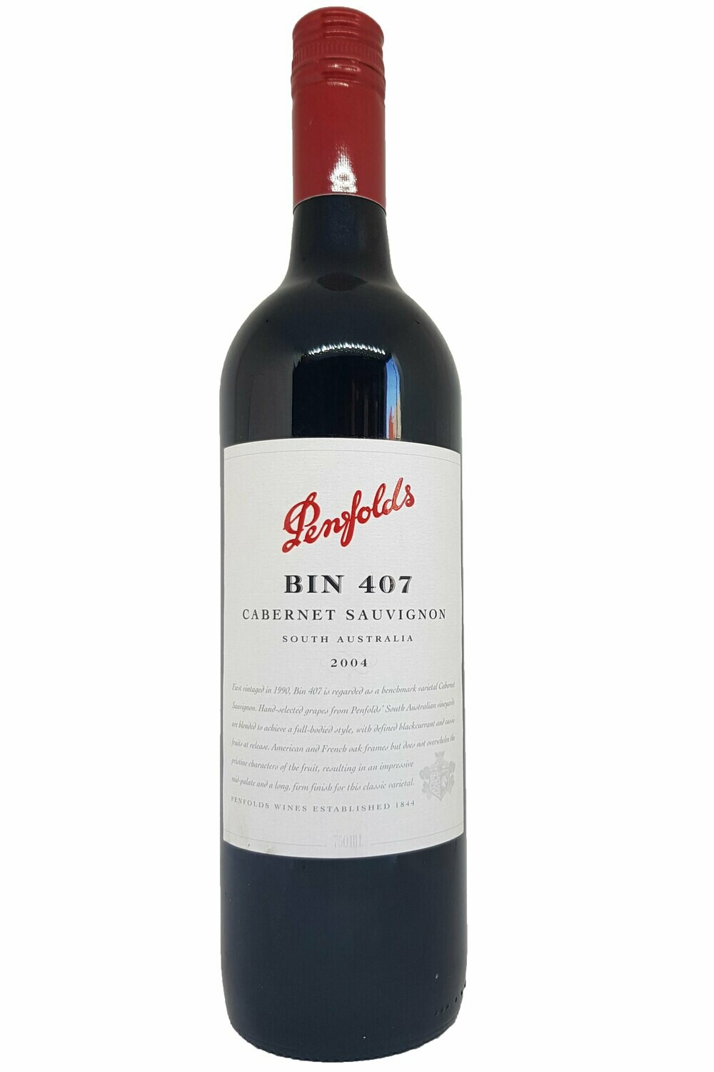 Penfolds Bin 407 Cabernet Sauvignon 2004 750ml Screwcap