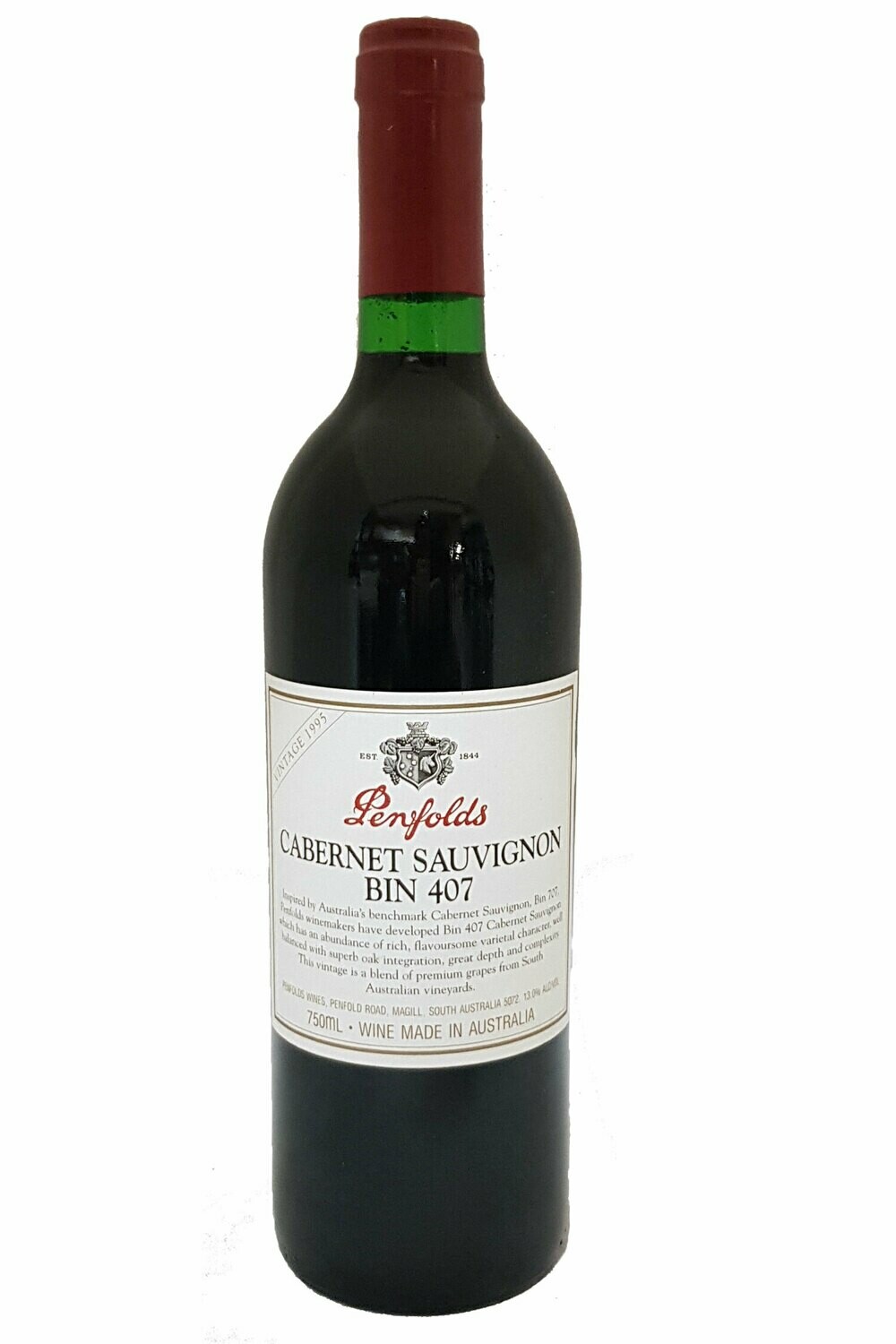 Penfolds Bin 407  Cabernet Sauvignon 1995 750ml
