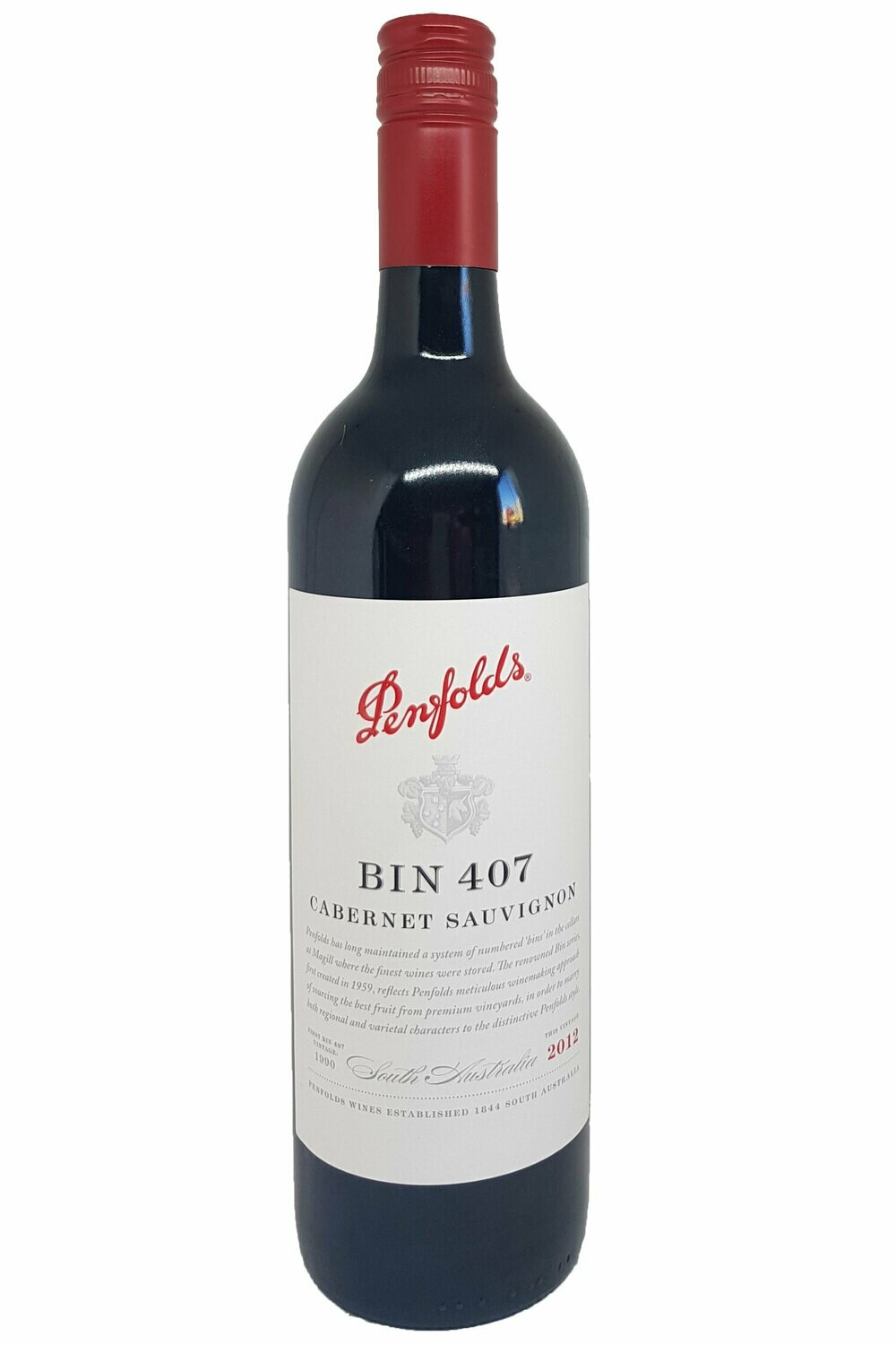 Penfolds Bin 407 Cabernet Sauvignon 2012 750ml Penfolds Bin 407 Cabernet Sauvignon 2012 750ml