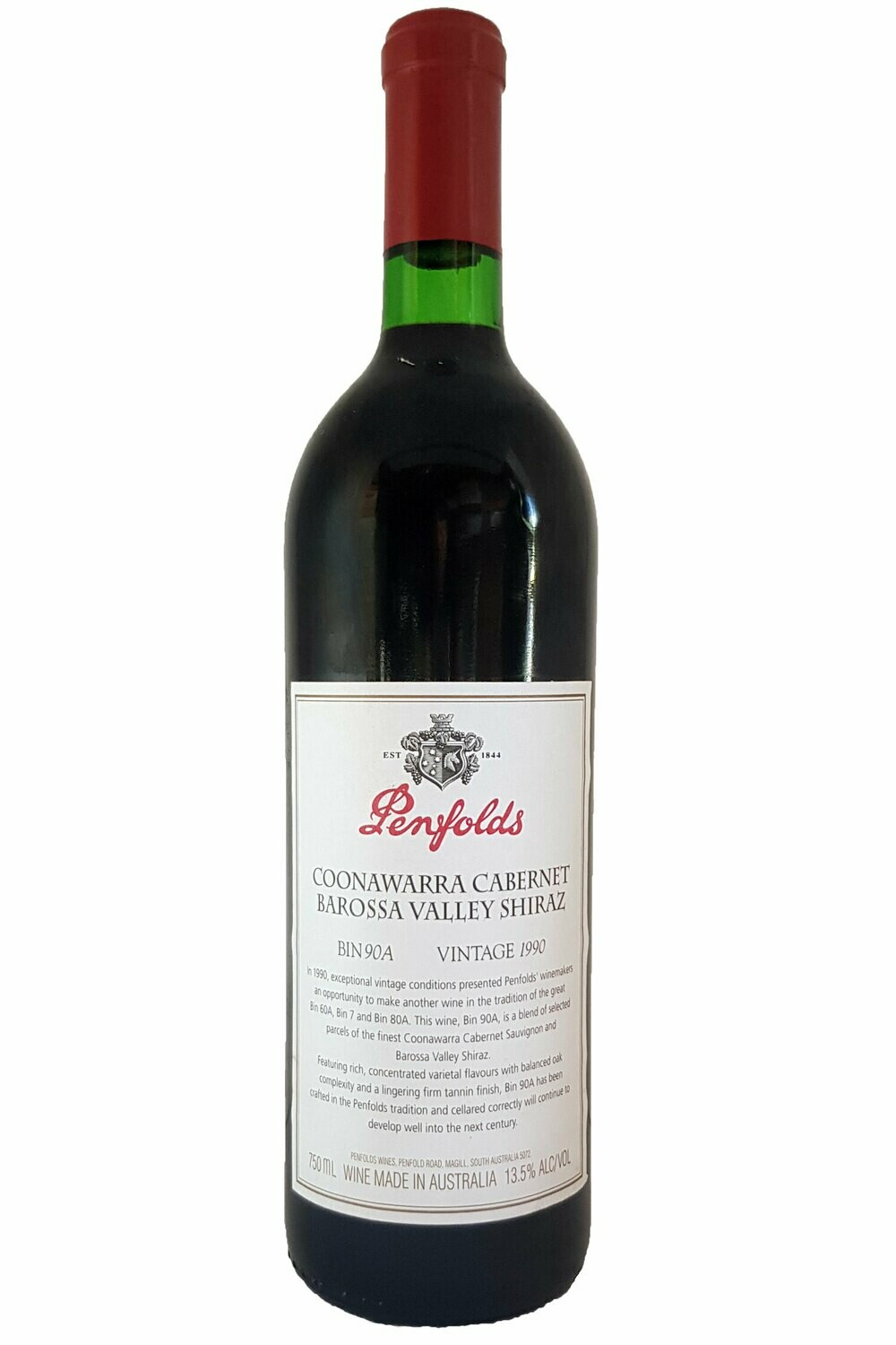 Penfolds Bin 90A Cabernet Sauvignon - Shiraz 1990 750ml