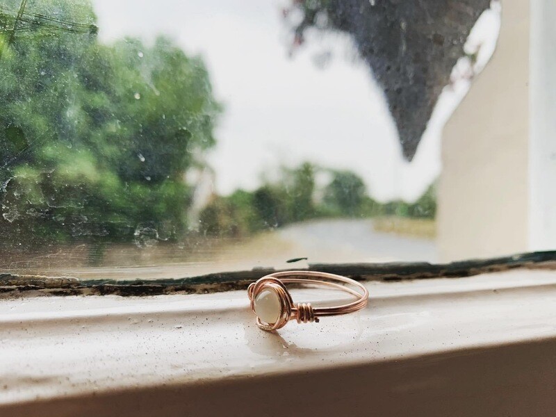 Rose Gold Moonstone ring