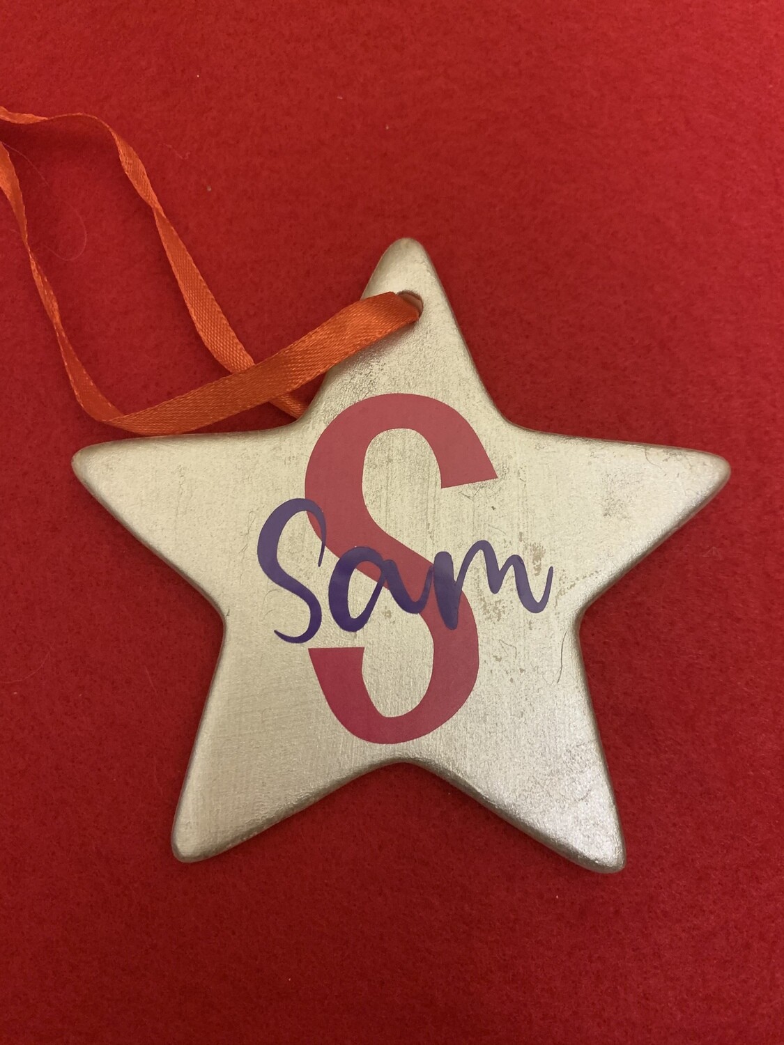 Silver star personalised (with hospice logo on reverse)
