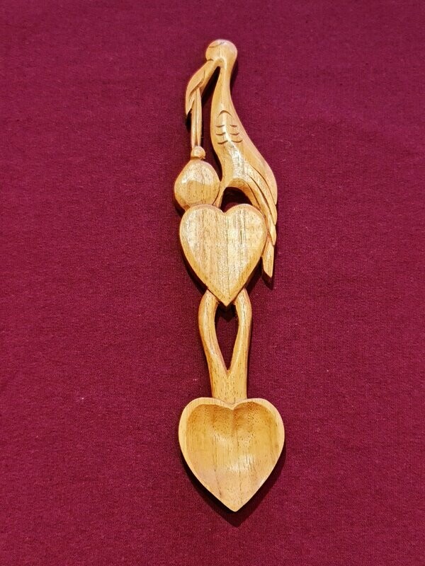 Stork Birth Lovespoon