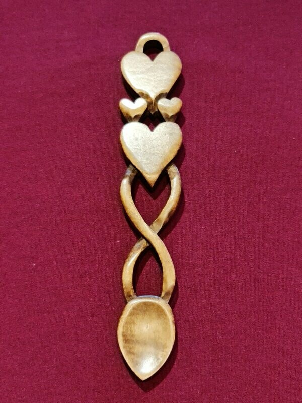 Two Solid Hearts Lovespoon
