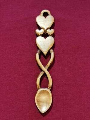 Two Solid Hearts Lovespoon