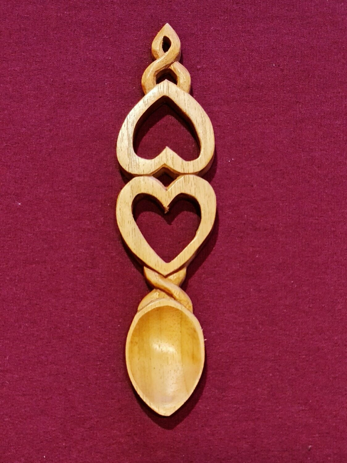 Two Hearts Linked Together Lovespoon