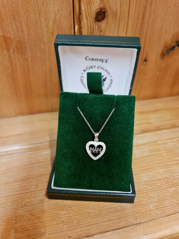 Diamonte Mam heart necklace