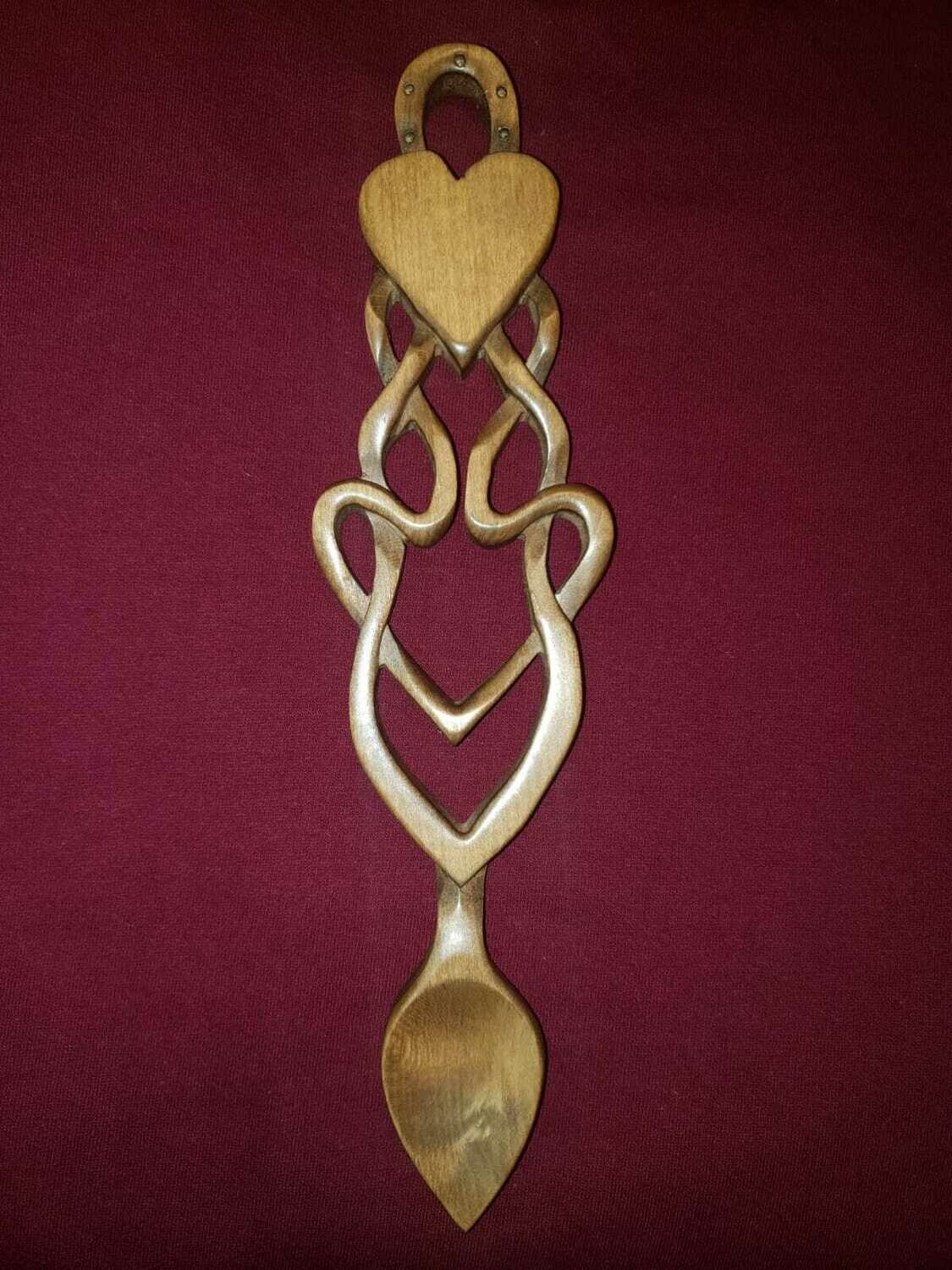 Horseshoe, Heart and Celtic knot Lovespoon