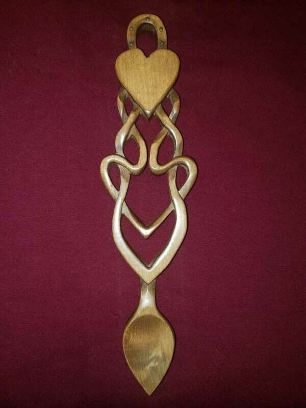 Horseshoe, Heart and Celtic knot Lovespoon