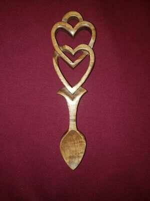 Two hearts entwined Lovespoon