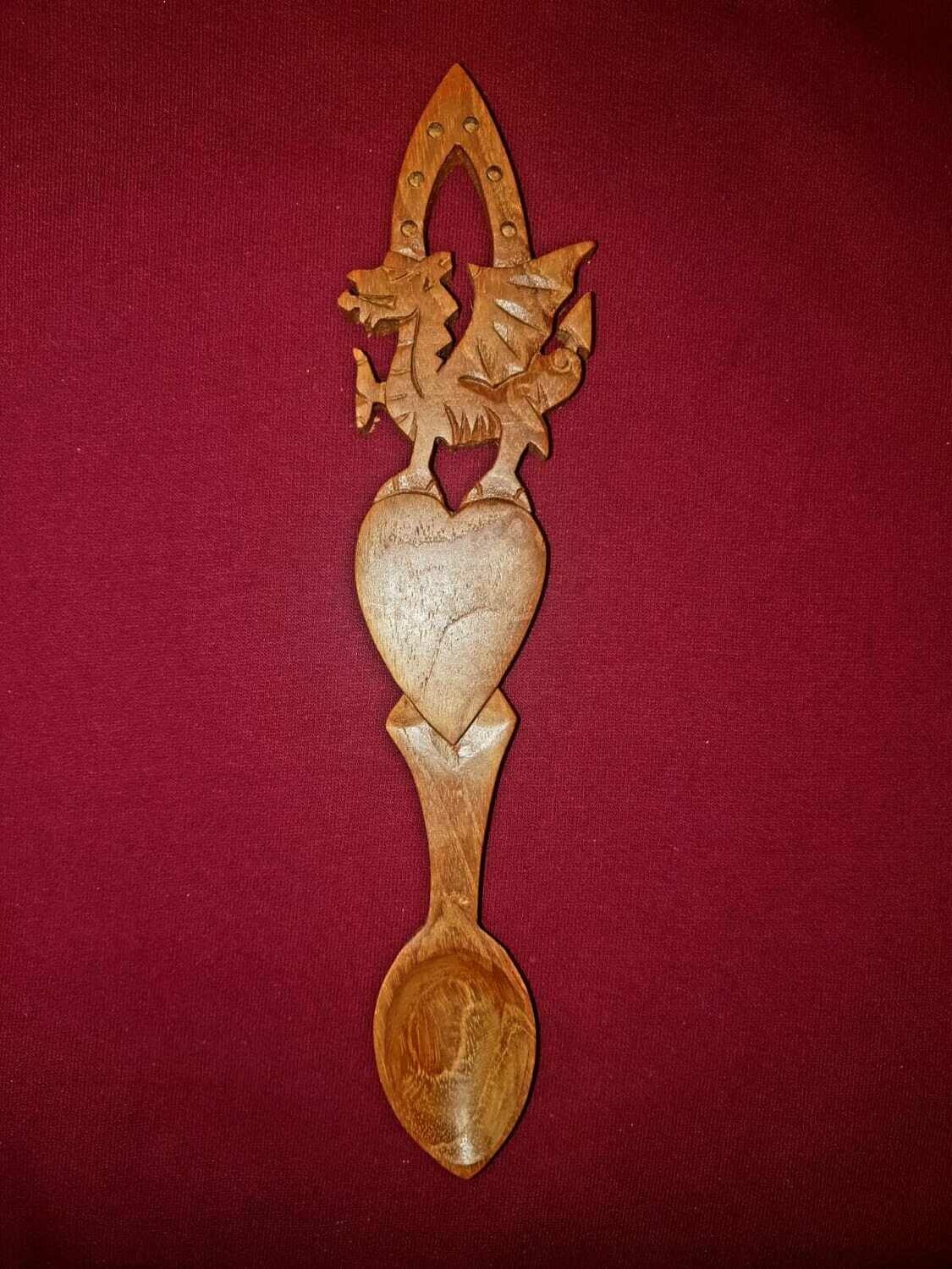 Dragon and heart Lovespoon