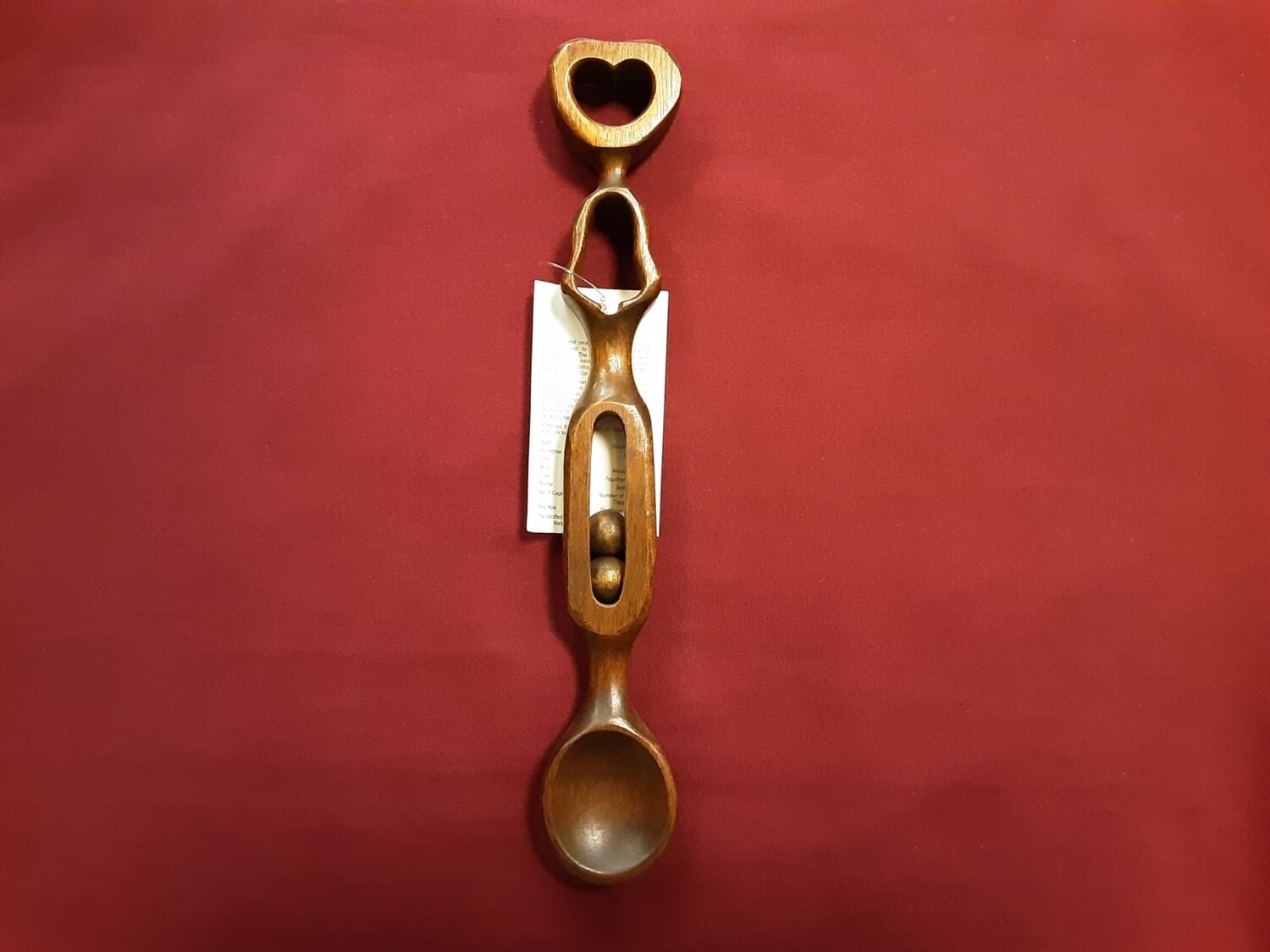 Heart, bells and balls in cage Lovespoon Heart, bells and balls in cage Lovespoon