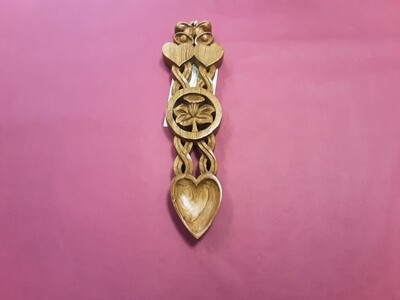Bells, hearts, daffodil and Celtic knot Lovespoon