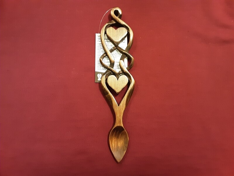 Pc121 Double heart/ knot Lovespoon