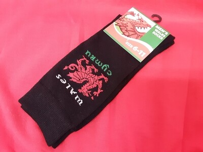 Welsh dragon socks