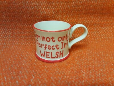 I'm not only perfect, I'm Welsh pottery mug