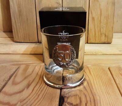 50 pewter whisky glass
