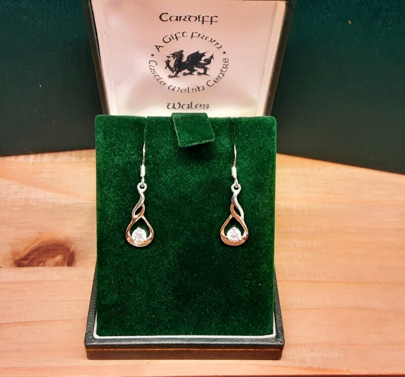 Celtic twist/diamonte earrings