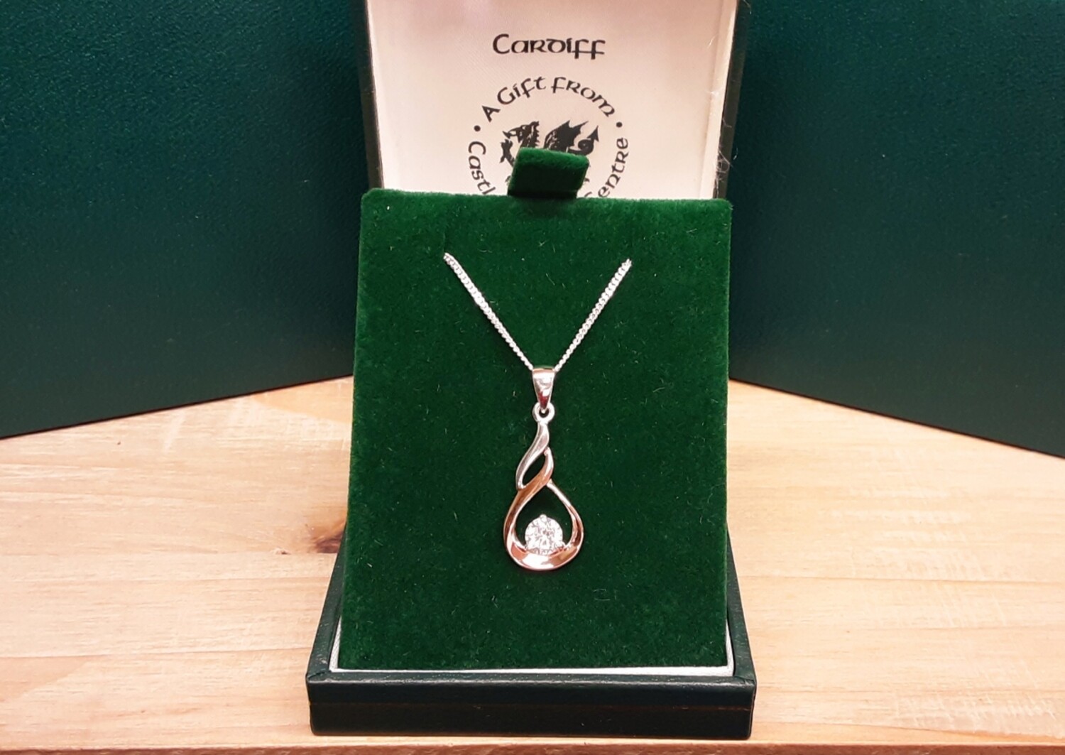 Celtic twist two tone necklace