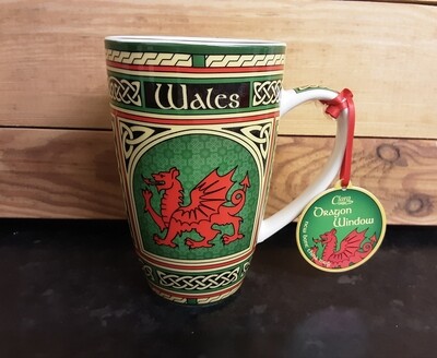 Welsh dragon latte mug