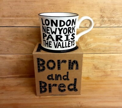 London, New York, Paris, The Valleys mug
