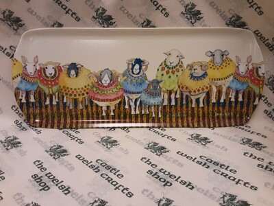 Sheep in sweaters large tray