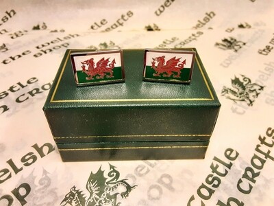 Welsh flag cufflinks