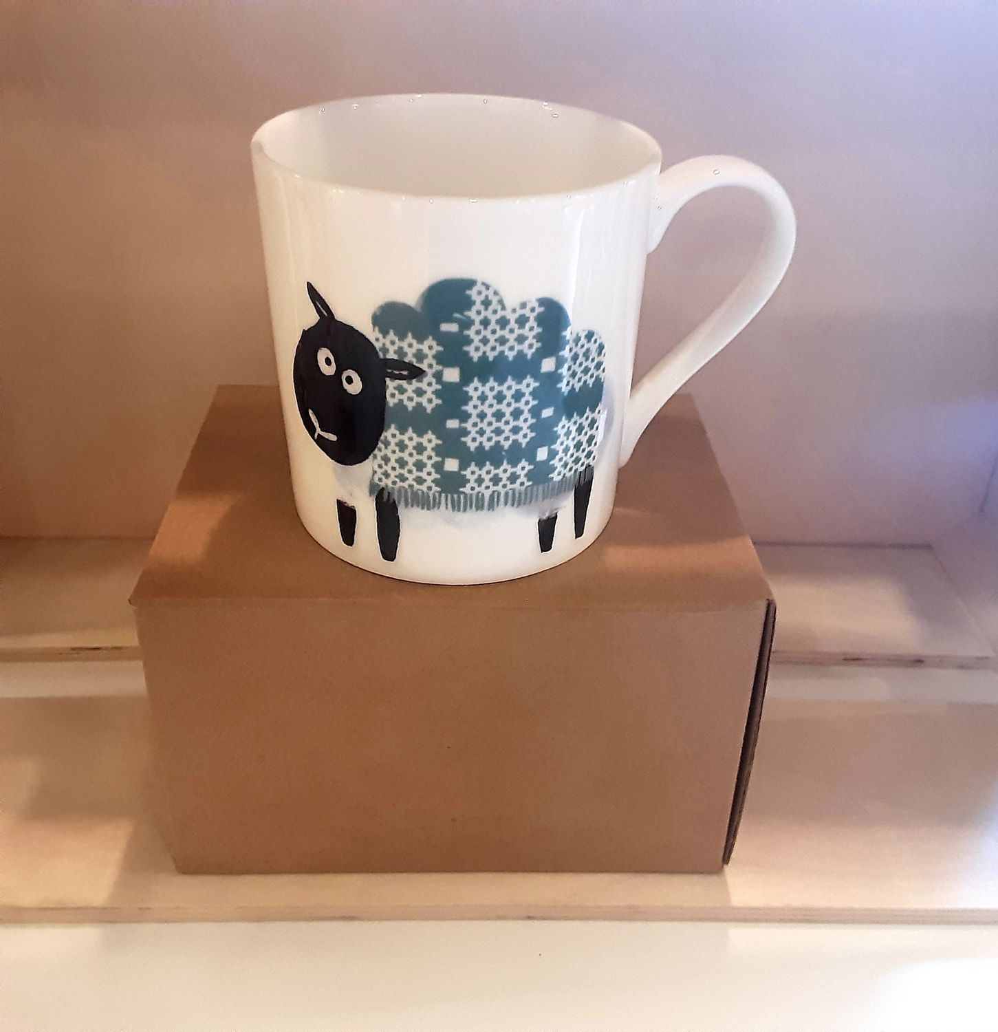 Sheep Tapestry mug (Teal)