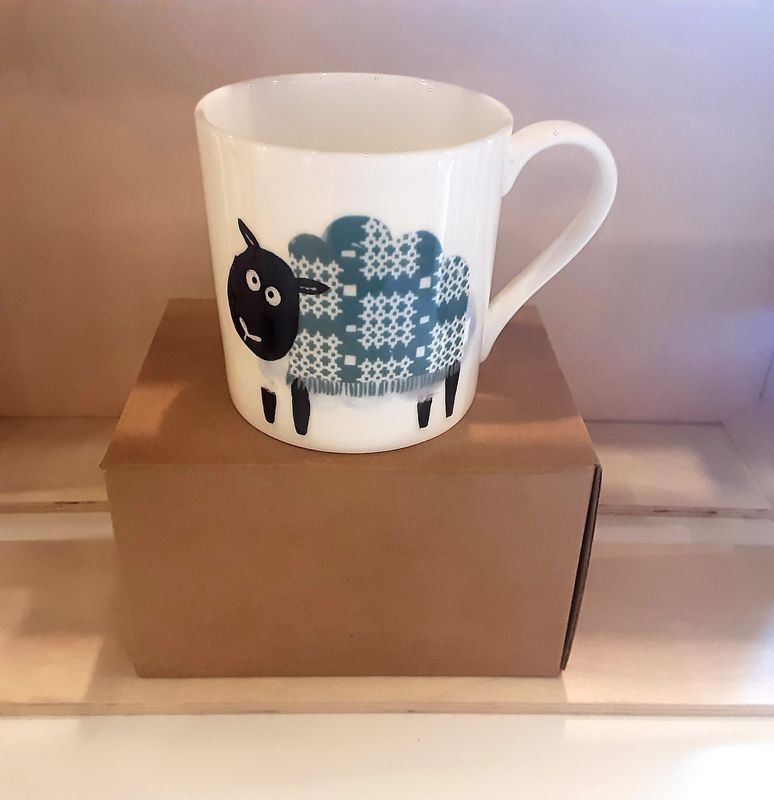 Sheep Tapestry mug (Teal)